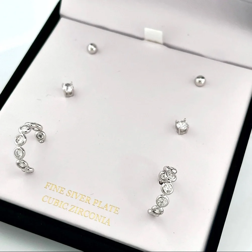 Christian Siriano Boxed Earrings Set with Three Pairs of Earrings